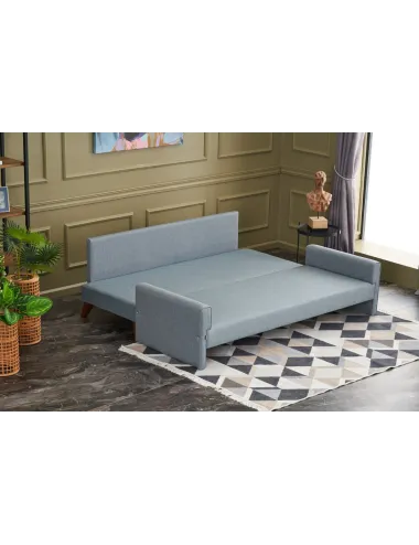 Canapea Extensibila cu 3 Locuri Tapitata Bella Soft Yataklı uclu Koltuk - Blue - 2