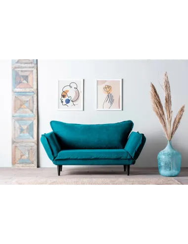 Canapea Extensibila cu 2 Locuri Vino Daybed - Petrol Green GR124\01 - 2
