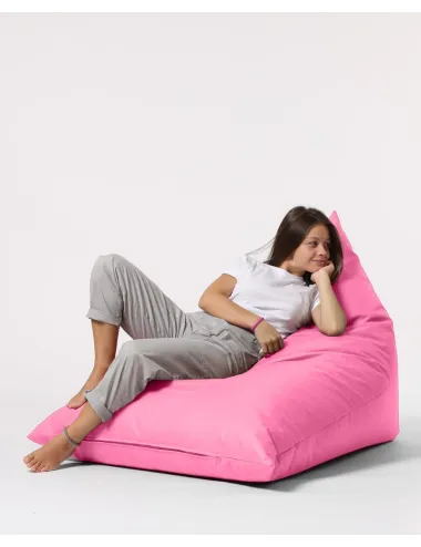 Fotoliu Puf Bean Bag Pyramid Big Bed Pouf - Pink  - 2