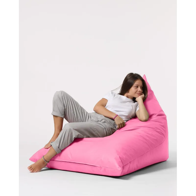Fotoliu Puf Bean Bag Pyramid Big Bed Pouf - Pink  - 2