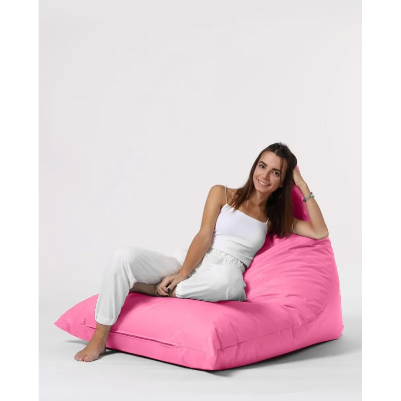 Fotoliu Puf Bean Bag Pyramid Big Bed Pouf - Pink  - 4