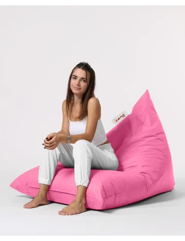 Fotoliu Puf Bean Bag Pyramid Big Bed Pouf - Pink  - 5