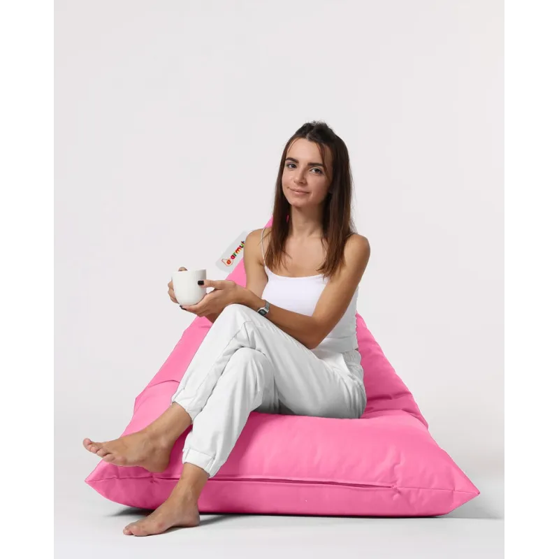 Fotoliu Puf Bean Bag Pyramid Big Bed Pouf - Pink  - 6