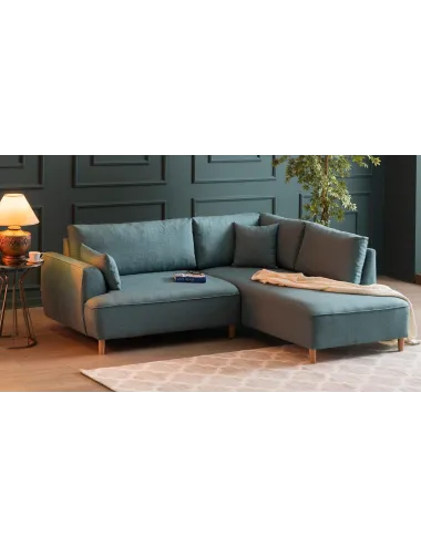 Canapea Tip Coltar Felix Extra Soft Corner Sofa Right - Turquoise 236 X 90 X 195 - 1