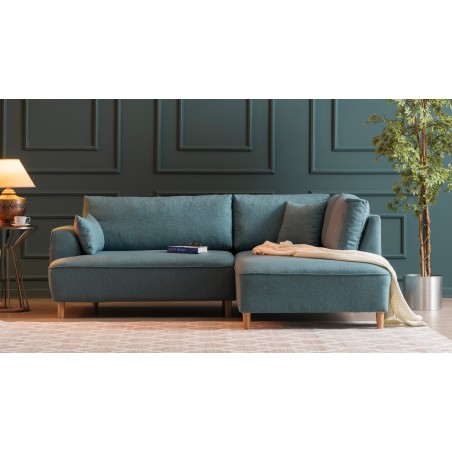 Canapea Tip Coltar Felix Extra Soft Corner Sofa Right - Turquoise 236 X 90 X 195 - 1