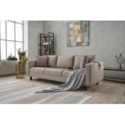 Canapea cu 3 Locuri Kale Linen - Cream 222 X 83 X 91 - 2