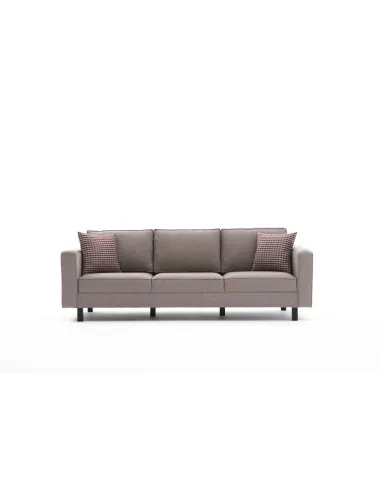Canapea cu 3 Locuri Kale Linen - Cream 222 X 83 X 91  - 5