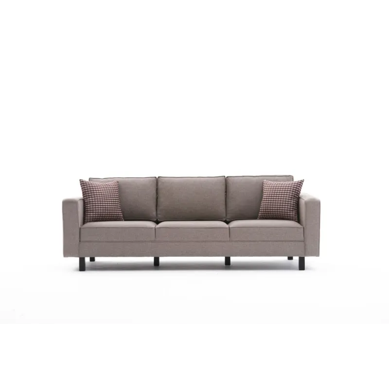 Canapea cu 3 Locuri Kale Linen - Cream 222 X 83 X 91  - 5