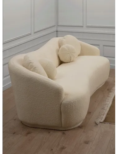 Canapea cu 3 Locuri Ancona - Cream 225 X 76 X 98  - 5