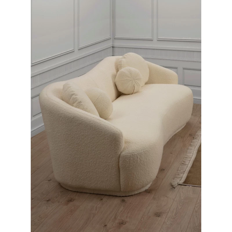 Canapea cu 3 Locuri Ancona - Cream 225 X 76 X 98  - 5