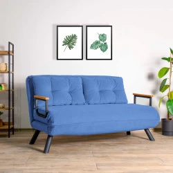 Canapea Extensibila cu 2 Locuri Sando 2-Seater - Blue  - 1