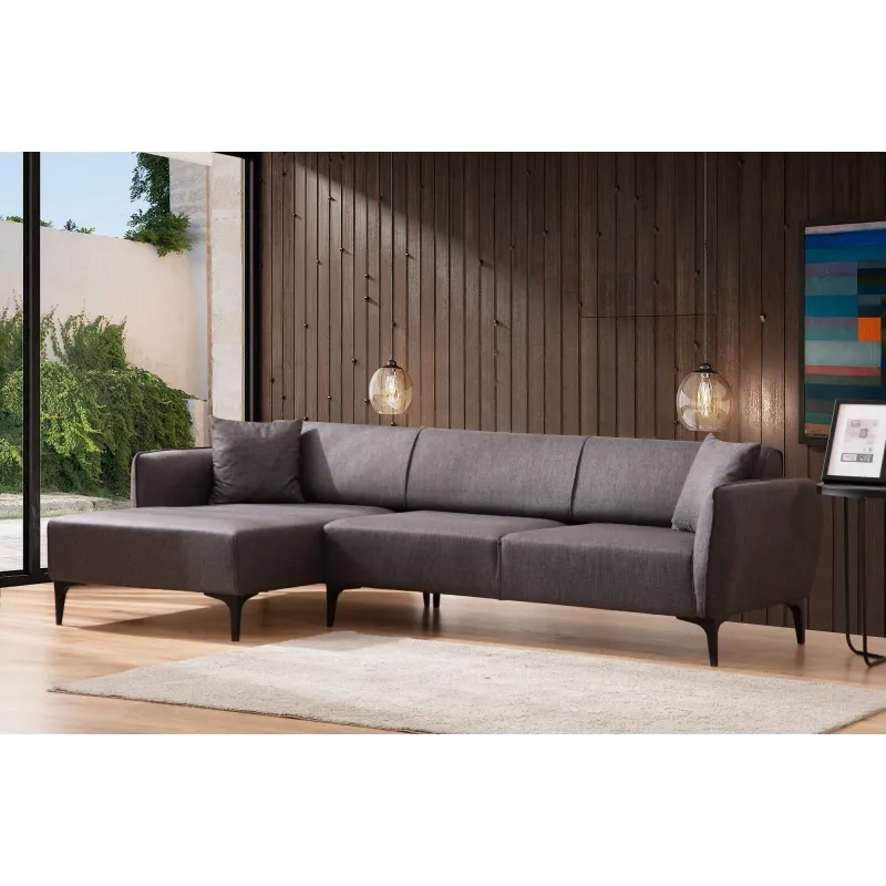 Canapea Tip Coltar Belissimo Left - Dark Grey  - 1