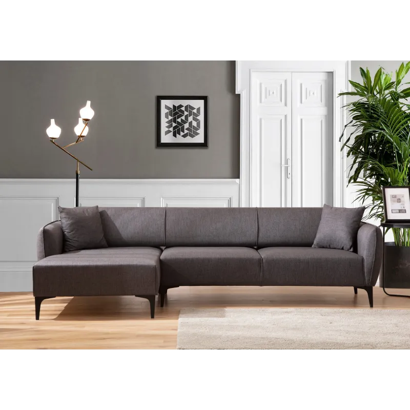 Canapea Tip Coltar Belissimo Left - Dark Grey  - 2