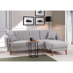 Canapea Tip Coltar Extensibil Aqua Corner Right - Grey - 1
