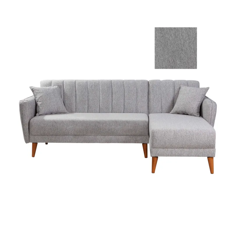 Canapea Tip Coltar Extensibil Aqua Corner Right - Grey  - 5
