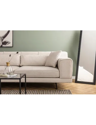 Canapea Tip Coltar cu Spatar Reglabil Jivago Corner Left (Chl-2R) - Beige  - 5