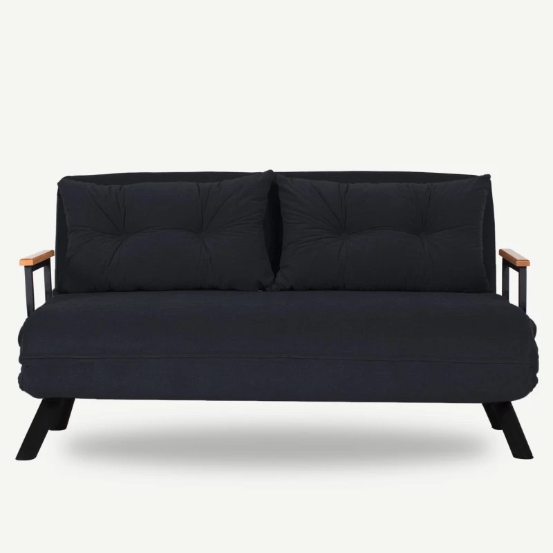 Canapea Extensibila cu 2 Locuri Sando 2-Seater - Black  - 2