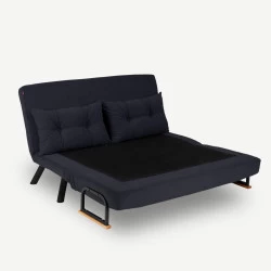 Canapea Extensibila cu 2 Locuri Sando 2-Seater - Black  - 3