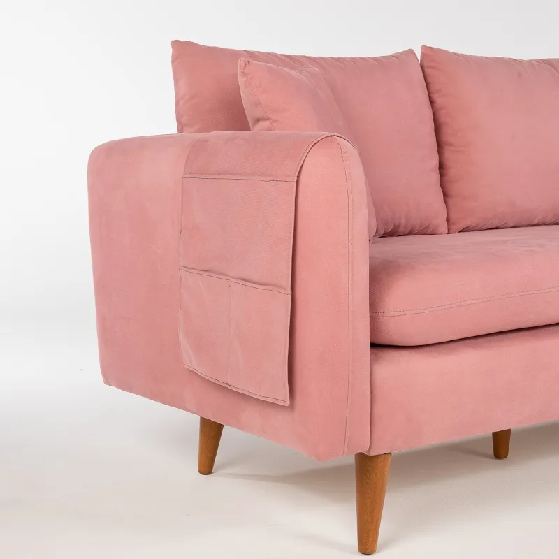 Canapea cu 3 Locuri Sofia - Pink 215 X 91 X 85  - 5