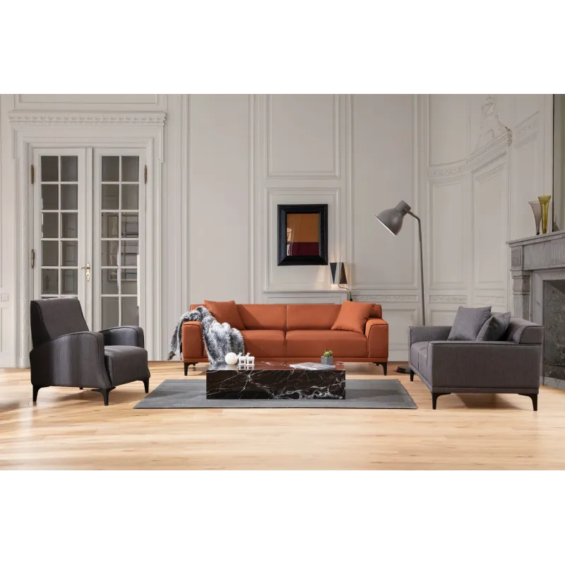 Canapea cu 3 Locuri Petra 3 - Orange 212 X 86 X 69  - 4