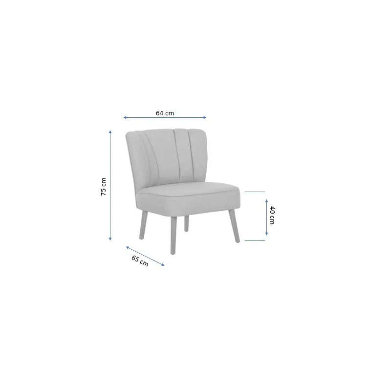 Fotoliu Monn Way - Navy Blue 64 X 75 X 65  - 5