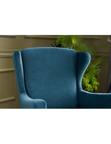 Fotoliu Tapitat Lola Berjer - Turquoise 77 X 98 X 80  - 3
