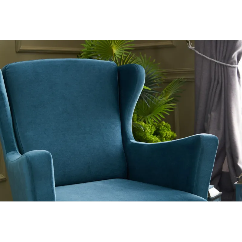 Fotoliu Tapitat Lola Berjer - Turquoise 77 X 98 X 80  - 4