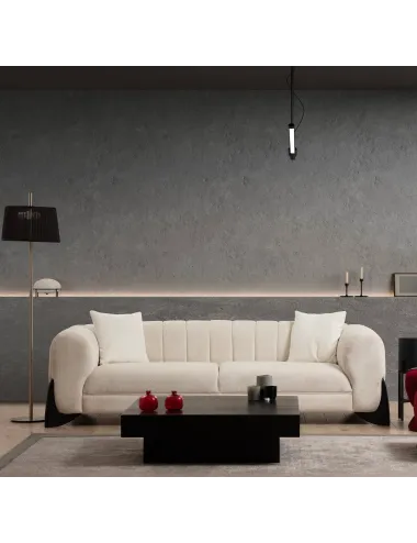 Canapea cu 3 Locuri Sandreo White - 248 X 100 X 70 - 2