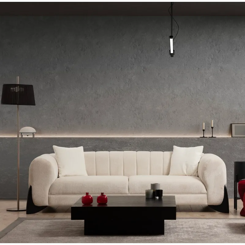 Canapea cu 3 Locuri Sandreo White - 248 X 100 X 70  - 2