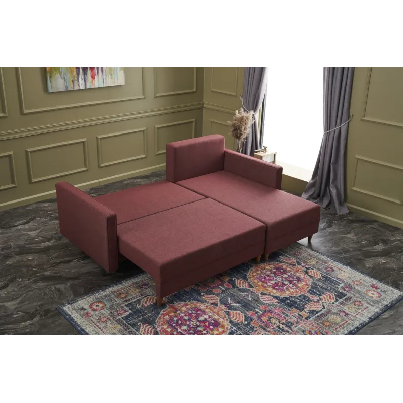 Canapea Tip Coltar Aydam Right - Claret Red 215 X 80 X 150  - 4