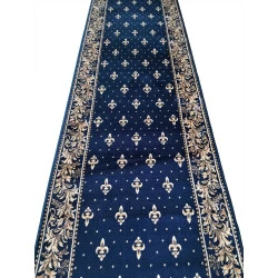 Traversa bisericească albastru crin imperial și lauri  - 3