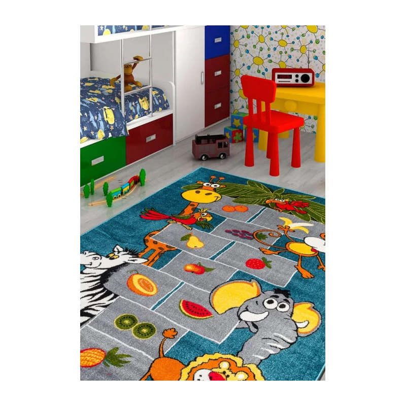 Covor albastru cu sotron pentru copii 11120  - 2