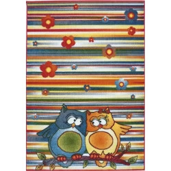 Covor Multicolor cu Bufnite Pentru Copii 11182-140 - 1