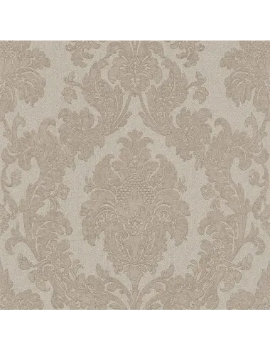 Tapet floral bej cu aspect de broderie - 1