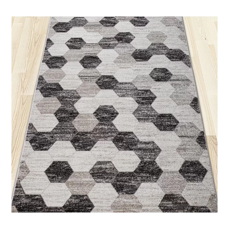 Traversa Phoenix design hexagonal gri-negru 3022-244  - 1