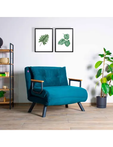 Fotoliu Extensibil Sando Single - Petrol Green  - 1