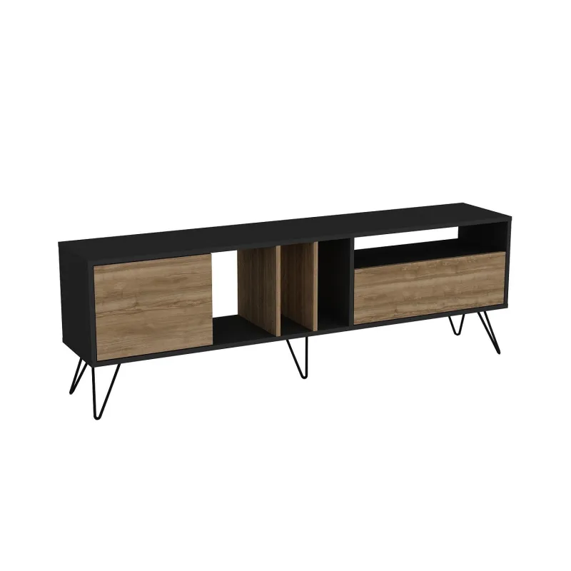 Comoda TV Mistico (180) - Walnut, Black 180 X 58.7 X 35.5  - 3