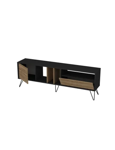 Comoda TV Mistico (180) - Walnut, Black 180 X 58.7 X 35.5  - 5