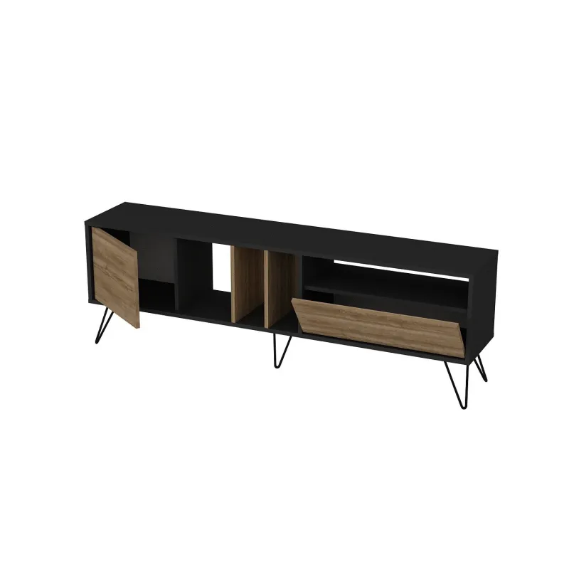Comoda TV Mistico (180) - Walnut, Black 180 X 58.7 X 35.5  - 5