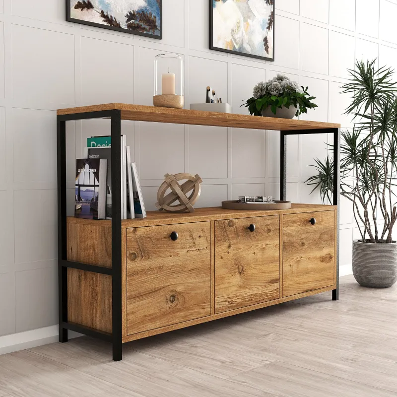 Dulap Tip Consola 120 X 75 X 30 Nero v2 - Walnut  - 2