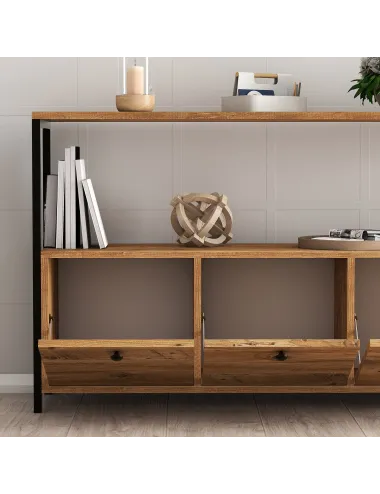 Dulap Tip Consola 120 X 75 X 30 Nero v2 - Walnut  - 3