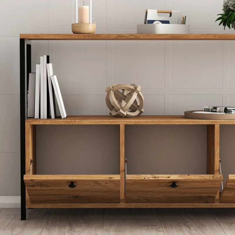 Dulap Tip Consola 120 X 75 X 30 Nero v2 - Walnut  - 3