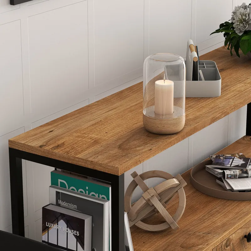 Dulap Tip Consola 120 X 75 X 30 Nero v2 - Walnut  - 4