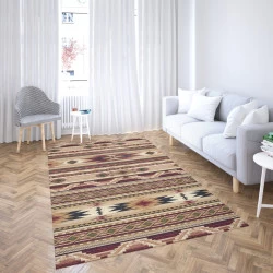 Covor Clasic Lotus Bej / Grena  15080  - 2