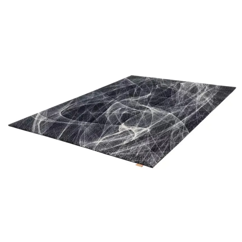 Covor lana Fractals Black  - 2