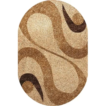 Covor Fantasy12506-11 Shaggy Oval Nuante Maro  - 1