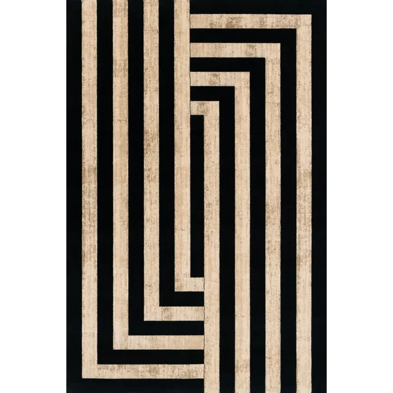 Covor lana Art Deco II black  - 1