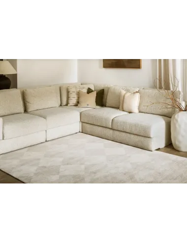 Covor lana Checkered beige - 2