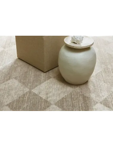 Covor lana Checkered  beige  - 3