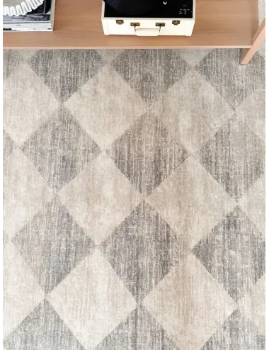 Covor lana Checkered  grey  - 4